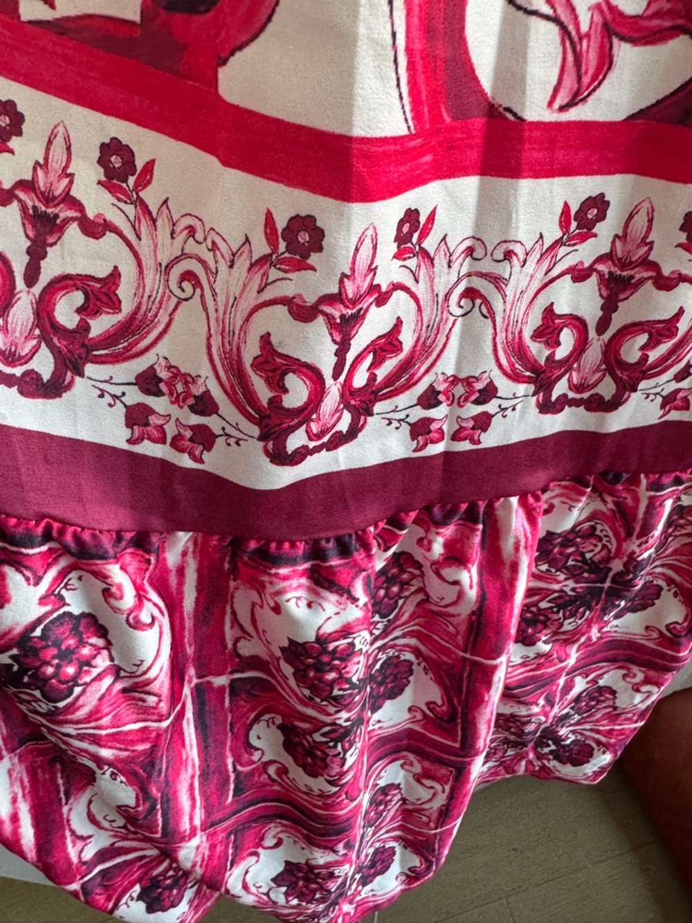 Designer-Style Majolica Red Maxi Sundress - Picture 2 of 8